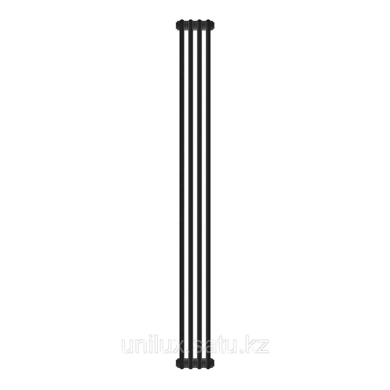 Радиатор 2x-трубчатый дизайнерский Unilux, 180см, 4 секции, 8 м², чёрный мат - фото 5 - id-p108682848