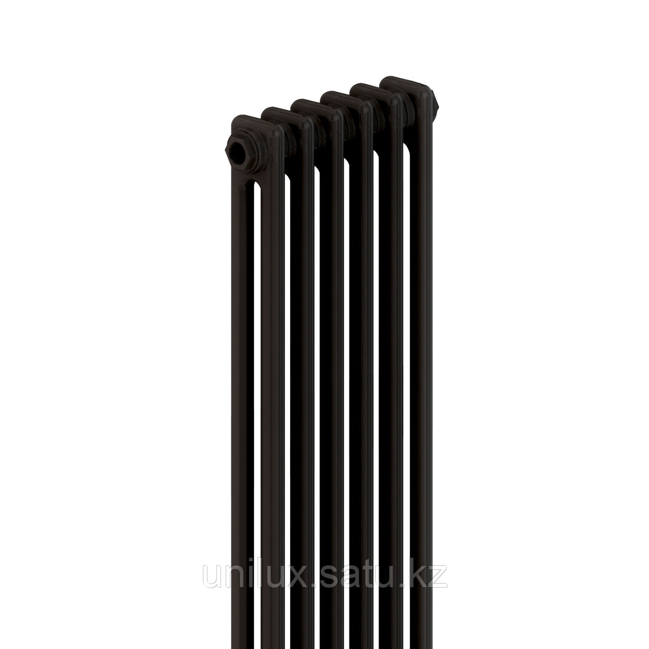 Радиатор 2x-трубчатый дизайнерский Unilux, 180см, 6 секции, 11.5 м², чёрный мат - фото 3 - id-p108682941