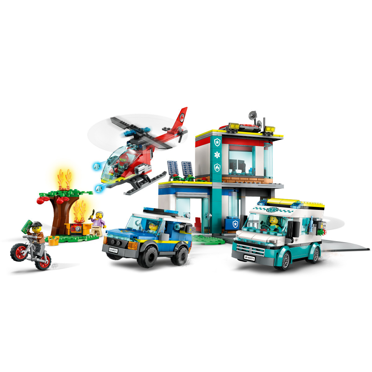 Lego  Город Штаб спасательных транспортных средств. LEGO City Emergency Vehicles HQ