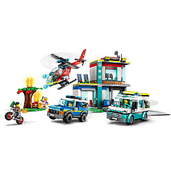 Lego  Город Штаб спасательных транспортных средств. LEGO City Emergency Vehicles HQ