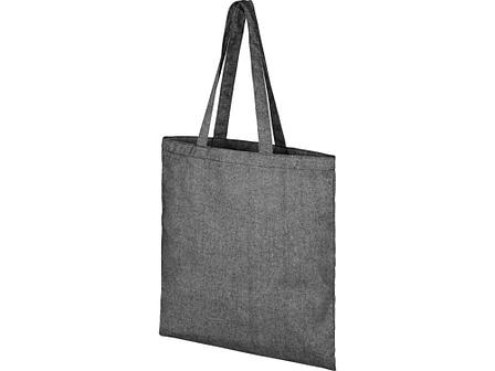 Сумка-тоут Pheebs из переработанного хлопка 150 г/м2, черный меланж, фото 1
