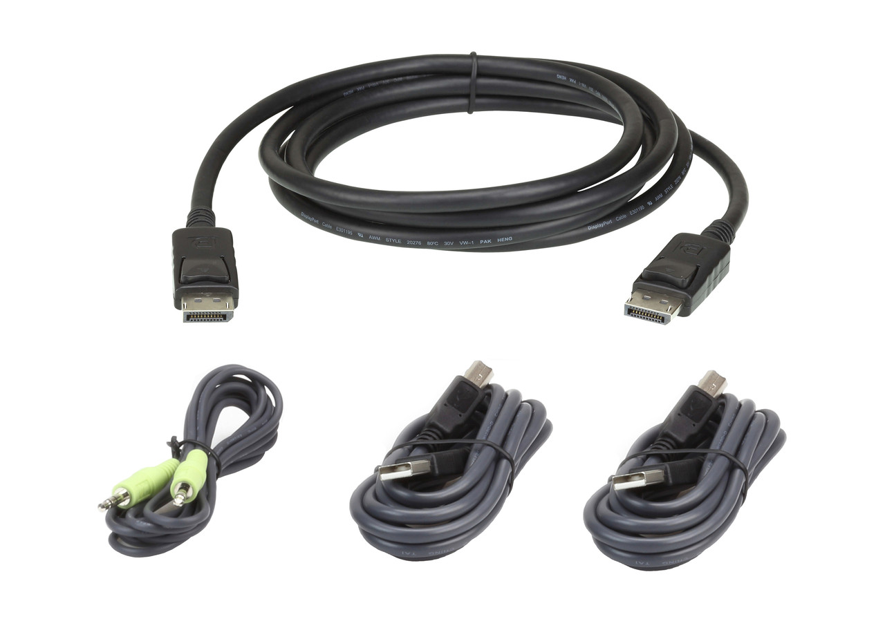 Комплект кабелей USB, DisplayPort для защищенного KVM-переключателя (3м)  2L-7D03UDPX4 ATEN