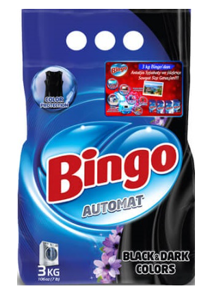 Bingo Automat Black & Dark Colors кір жуғыш ұнтағы, 3 кг - фото 1 - id-p108695713