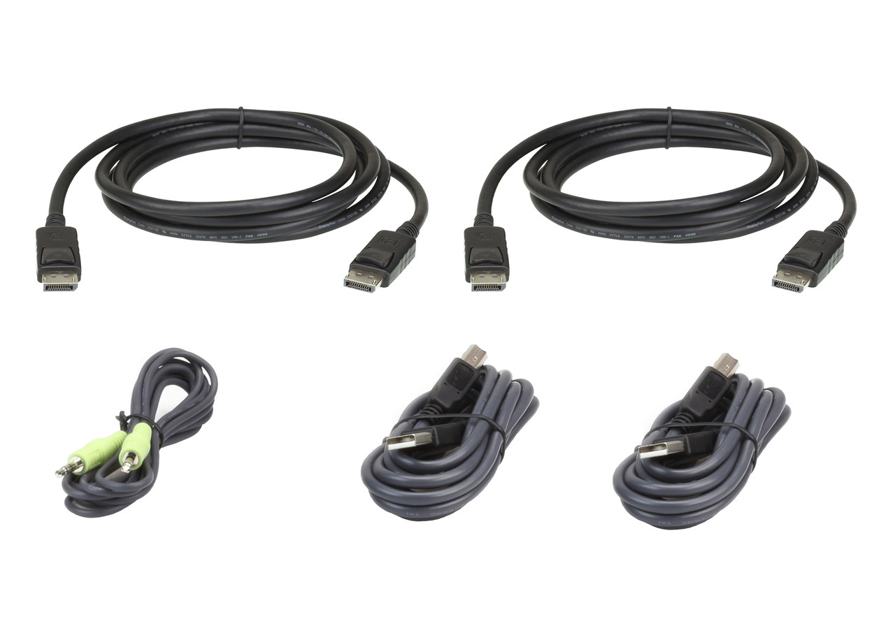 Комплект кабелей USB, DisplayPort, Dual Display для защищенного KVM-переключателя (1.8м)  2L-7D02UDPX5 ATEN