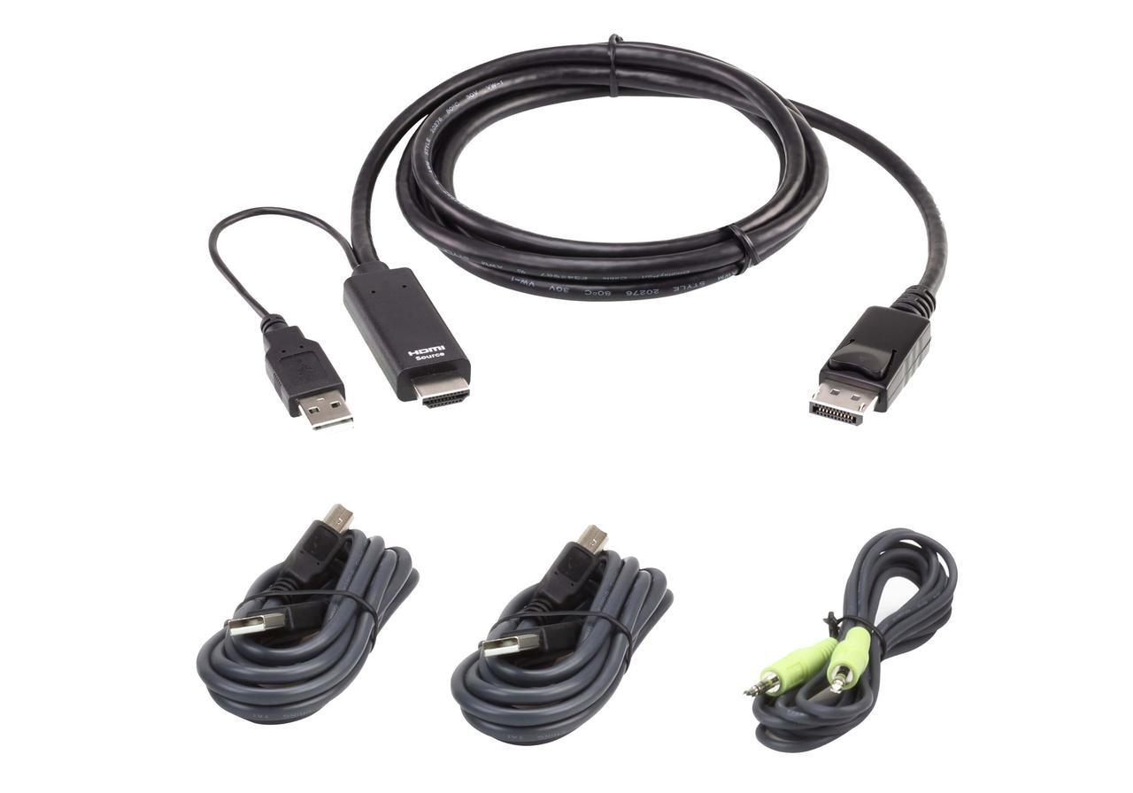 Универсальный комплект кабелей USB для защищенного KVM-переключателя (1.8м) 2L-7D02UHDPX4 ATEN