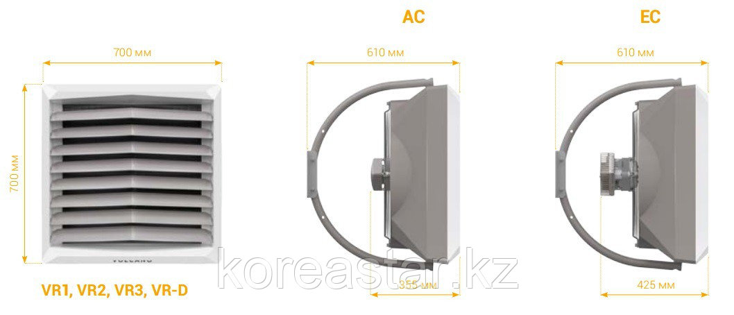 Тепловентилятор VOLCANO VR2 ЕC - фото 2 - id-p70076777