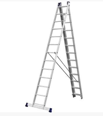 Лестница СИБИН универсальная,трехсекционная со стабилизатором, 13 ступеней (38833-13) - фото 1 - id-p108699389