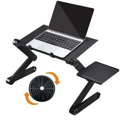 Складной столик для ноутбука с вентилятором, черный (4841) - фото 1 - id-p108700608