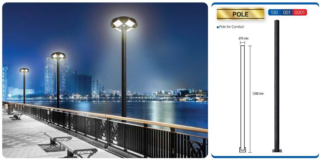 Стойка для уличного светильника на солнечной батарее LED "COMBAT" POLE 2.5м - фото 1 - id-p108700739