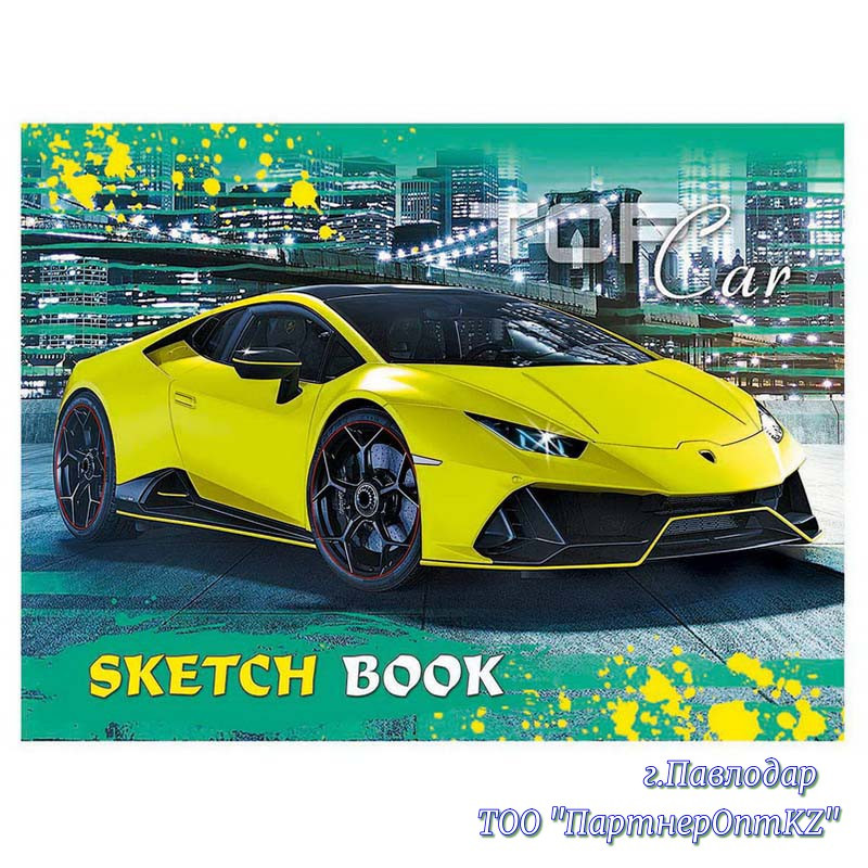 Скетчбук-блокнот для акварели ПС "Авто" 36л. склейка А5 Бсз36/7
