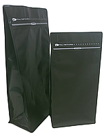 Черный пакет квадропак 135*265+75мм 0.5 кг 8-шовный с замком zip-lock