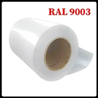 Оцинкованная сталь в рулоне с полимерным покрытием RAL 9003 (белый)  ГОСТ 14918