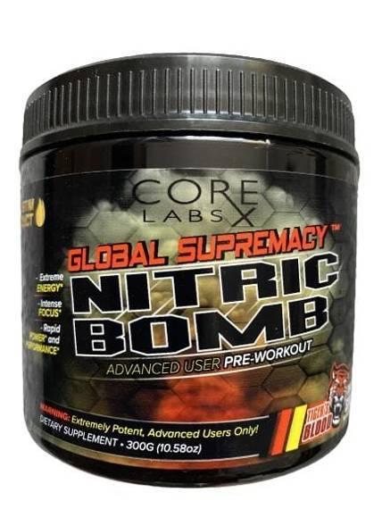 Предтренировочный комплекс Nitric Bomb Pre-Workout, 300 g, Core Labs Peach mango - фото 1 - id-p108696562