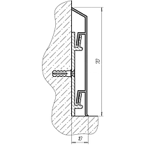 Алюминиевый плинтус на клипсах, фото 3