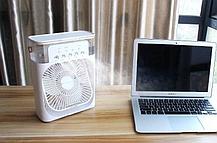 Мини вентилятор-ночник Air Cooler Fan 4в1 c LED подсветкой (White), фото 2