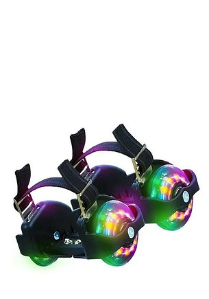 Двухколесные ролики на обувь с подсветкой (4845), фото 2