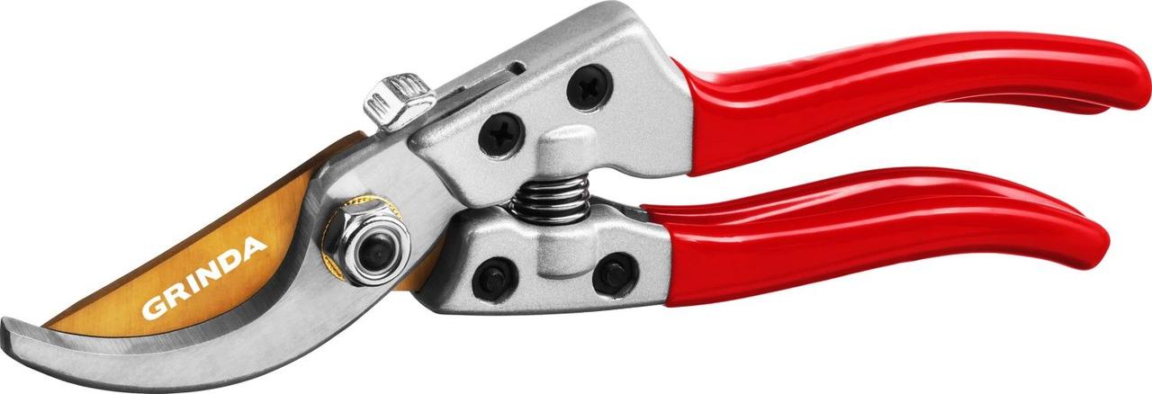 G-13 Секатор с алюминиевыми рукоятками, плоскостной, 205 мм, GRINDA