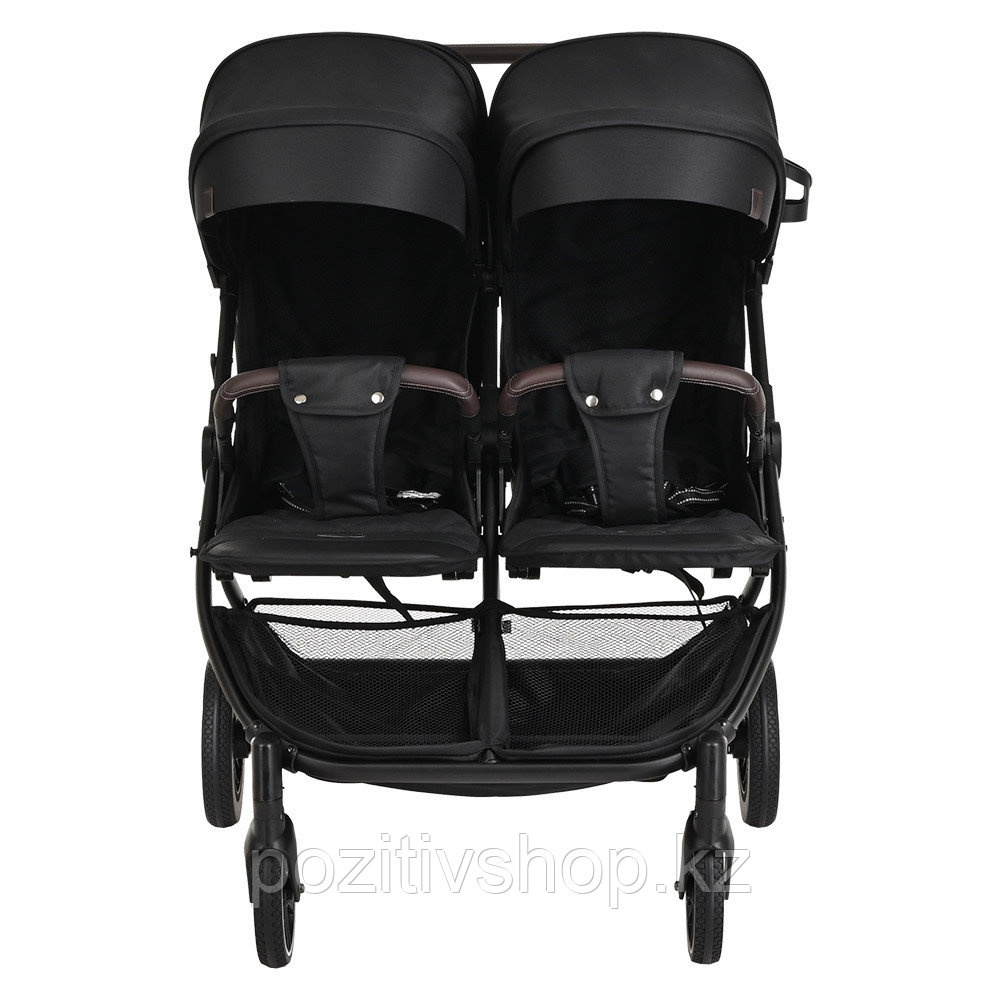 Коляска для двойни Pituso Duocity колеса PU Black - фото 4 - id-p108710355