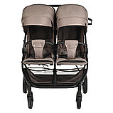 Коляска для двойни Pituso Duocity колеса PU Cappuccino, фото 3