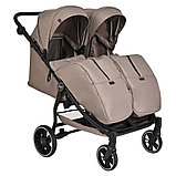 Коляска для двойни Pituso Duocity колеса PU Cappuccino, фото 4