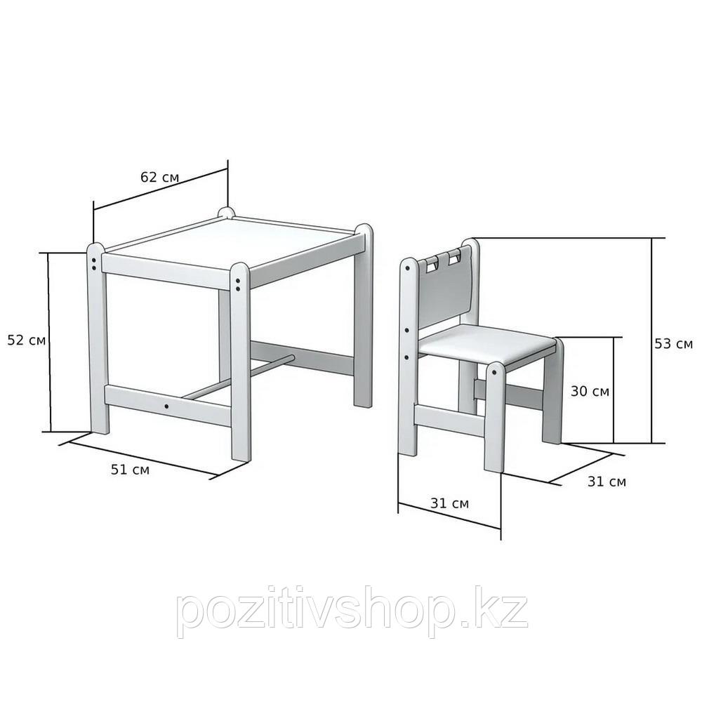 Детский стол и стул Гном Hobby-2 Зеленый - фото 2 - id-p108710443