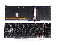 Ноутбукке арналған пернетақта Acer Nitro 5 AN515-57/ AN515-56/ AN515-45/ AN517-52 RGB RU/ EN жарықтандырылған