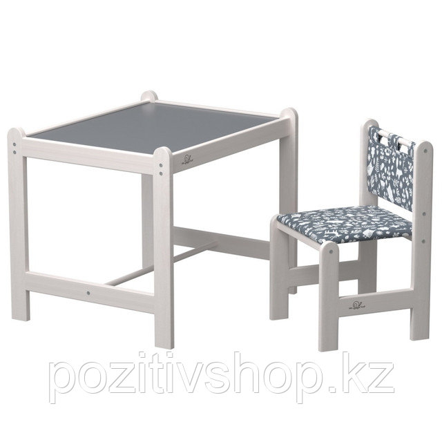 Детский стол и стул Гном Hobby-2 серый