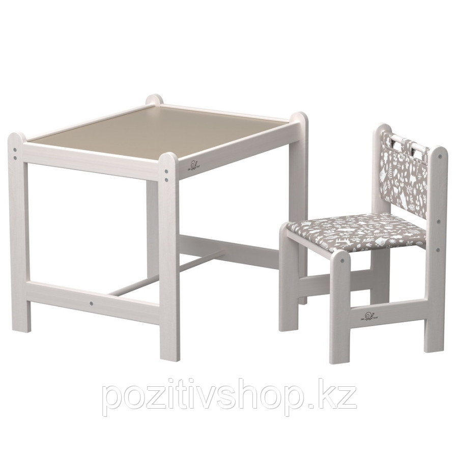 Детский стол и стул Гном Hobby-2 Бежевый - фото 1 - id-p108710447