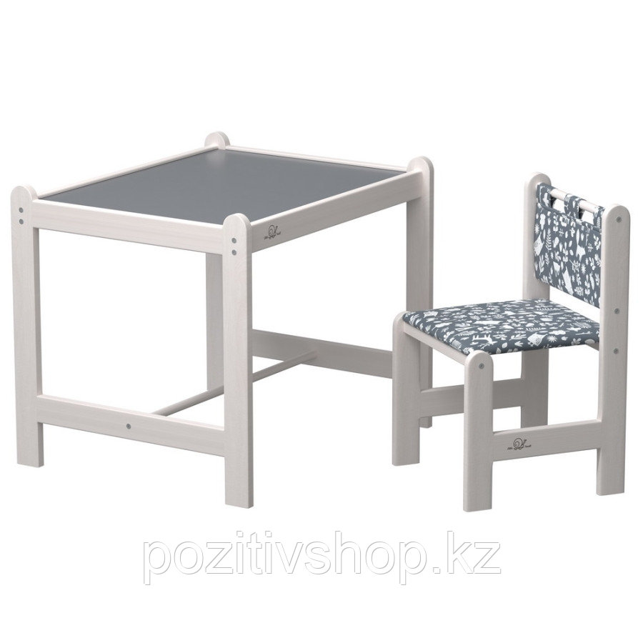 Детский стол и стул Гном Hobby-2 Серый - фото 1 - id-p108710448