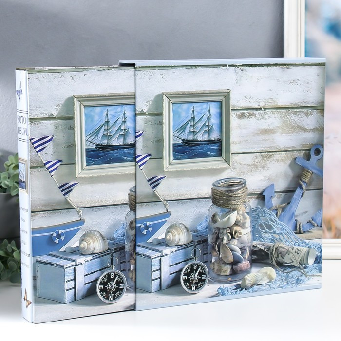 Фотоальбом на 500 фото 10х15 см "Морской стиль" в коробке МИКС 33 ...