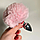 Металлическая анальная пробка с розовым хвостиком Fluffly от Alive (8*3,5 см.), фото 5