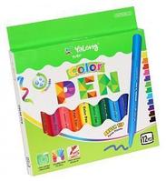 Фломастеры 12 цветов Color Pen Трехгранные