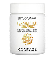 Codeage liposomal, ферментированная куркума, черный перец, имбирь, 90 капсул