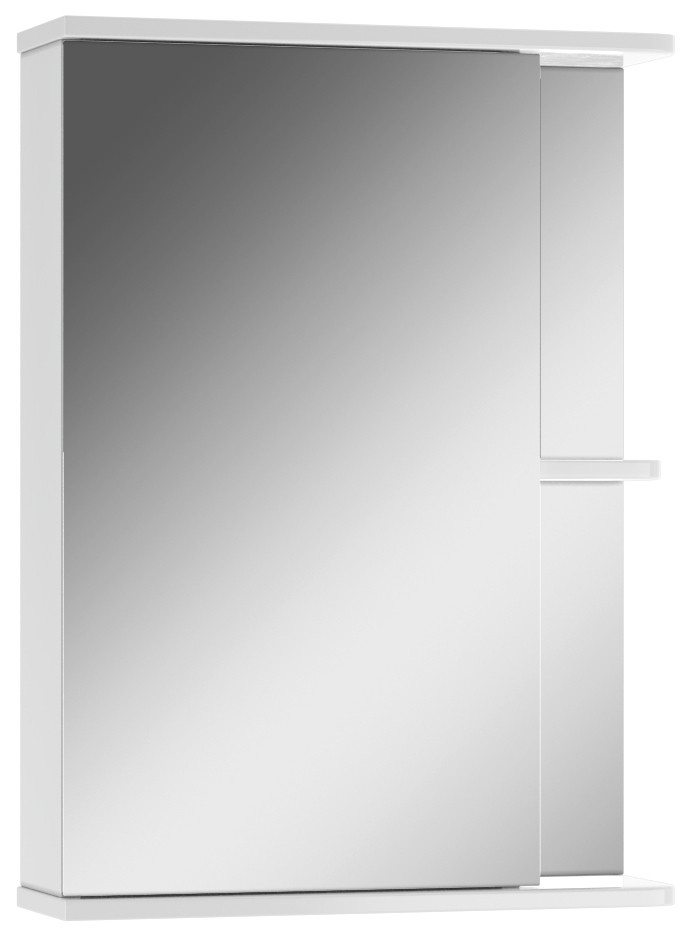Шкаф-зеркало Норма 50 см 1-50 левый АЙСБЕРГ - фото 3 - id-p108716325