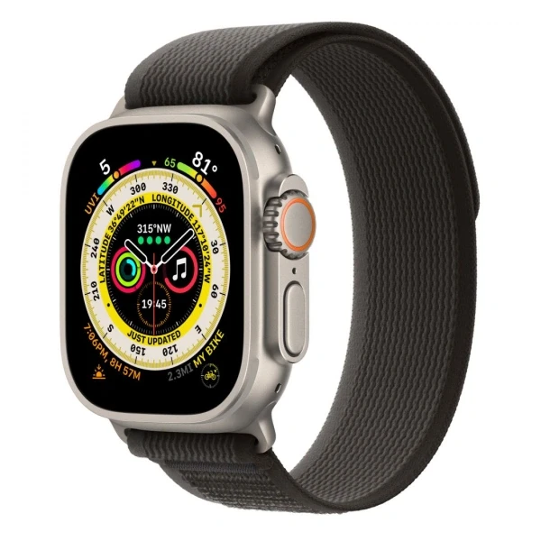 Apple Watch Ultra titanium case Ultra 49mm + Cellular Black Grey Trail Loop