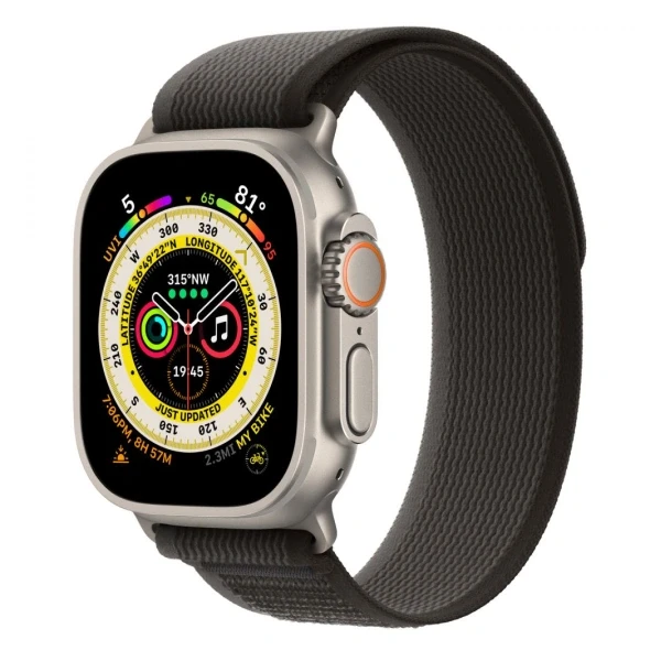 Apple Watch Ultra titanium case Ultra 49mm + Cellular Black Grey Trail Loop - фото 1 - id-p108716460