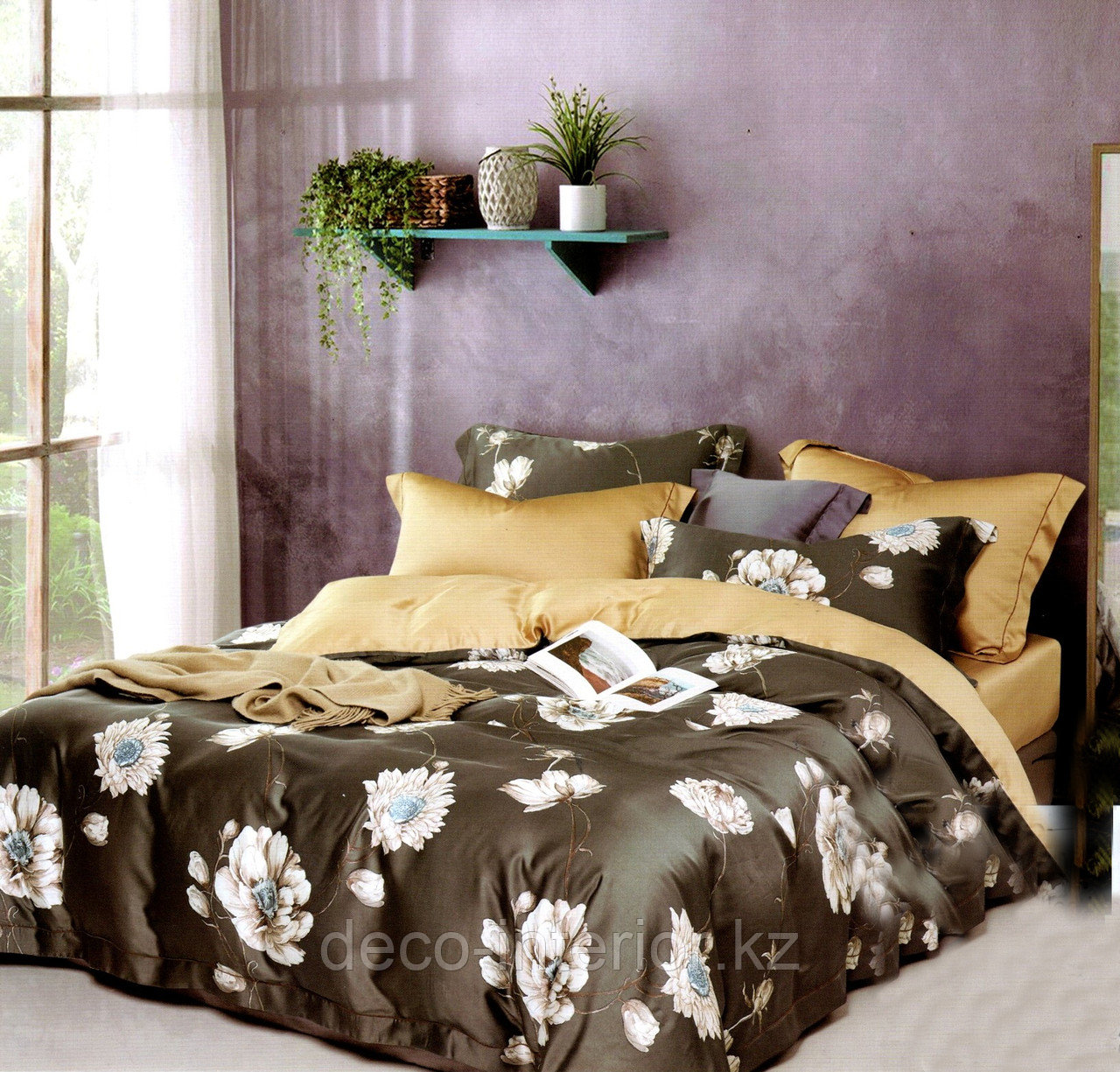 Комплекты постельного белья из тенселя с цветочными принтами - фото 9 - id-p95694752