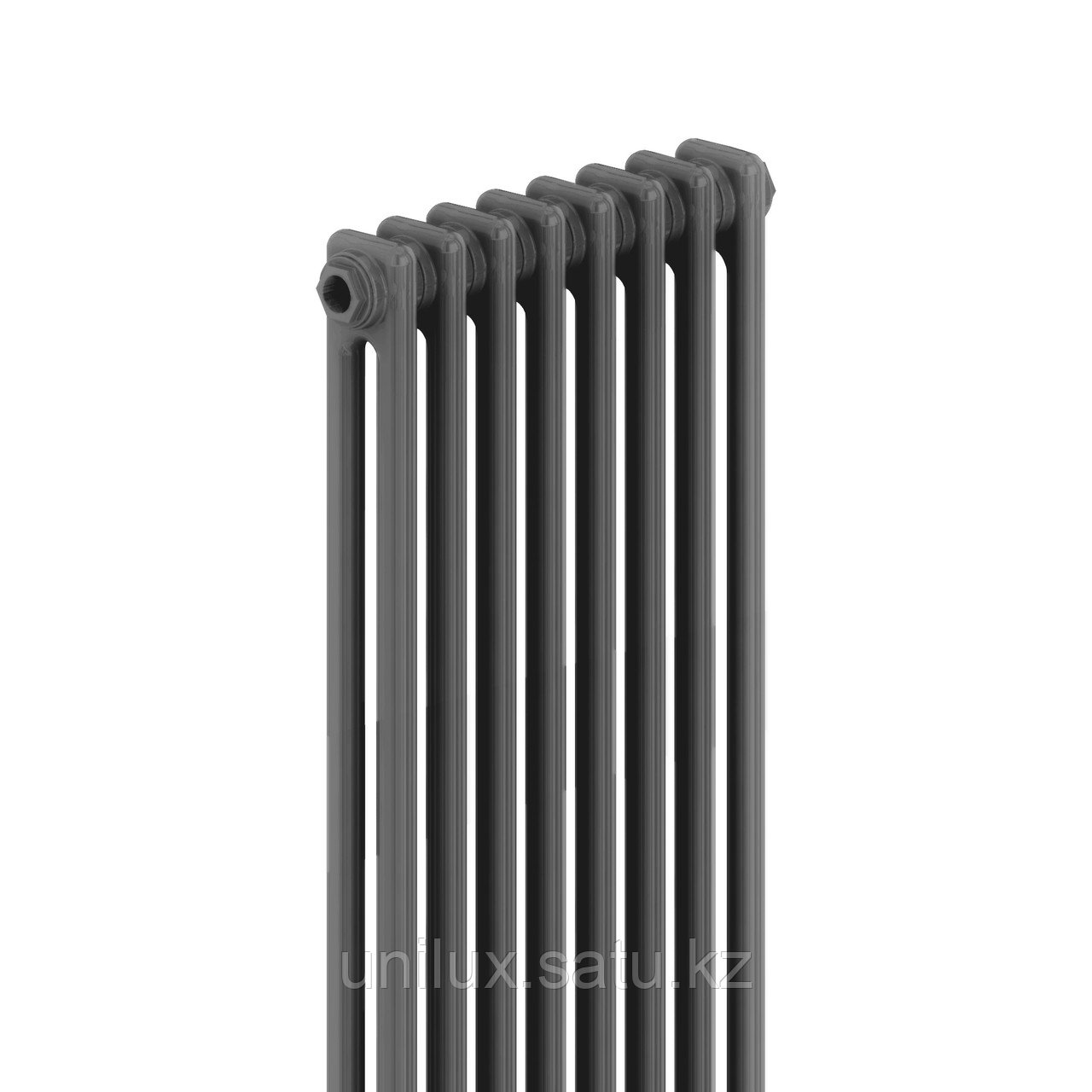Радиатор 2x-трубчатый дизайнерский Unilux, 180см, 8 секции, 15.5 м², антрацит - фото 3 - id-p108716830