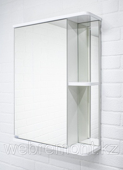 Шкаф-зеркало Норма 55 см 1-55 левый АЙСБЕРГ - фото 1 - id-p108716838