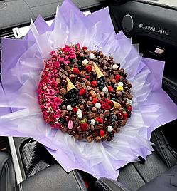 Большой шоколадный букет с цветами, фото 2