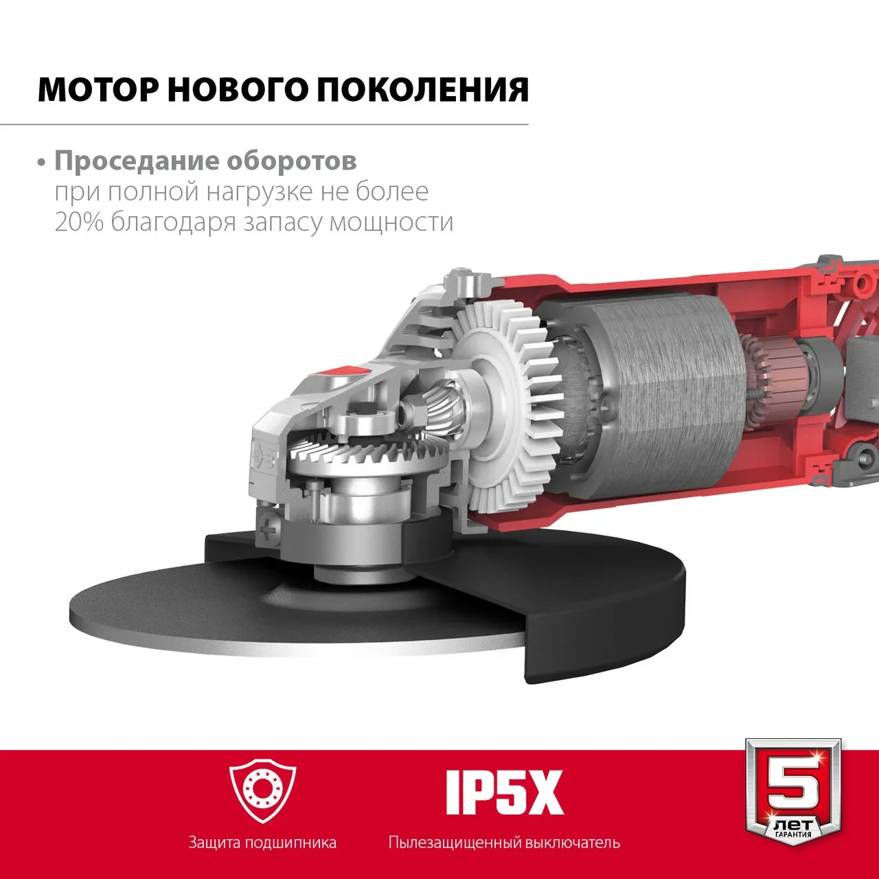 ЗУБР 2000 Вт, 180 мм, углошлифовальная машина (болгарка) УШМ-180-2005 П Мастер - фото 3 - id-p108717716