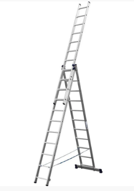 Лестница СИБИН универсальная, трехсекционная со стабилизатором, 11 ступеней (38833-11) - фото 1 - id-p108717832
