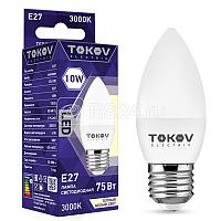 Лампа светодиодная Tokov Electric 10Вт С37 3000К Е27 176-264В