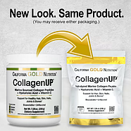 California Gold Nutrition, CollagenUP, морской коллаген + гиалуроновая кислота + витамин C, без добавок, 206 г, фото 5