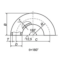 Отводы 180 в ВУС 100x108x4 мм сталь 3 ГОСТ 17375-2001