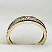 Золотое кольцо с бриллиантами 0.035Сt  SI1/K  VG-Cut 17.5 размер, фото 6