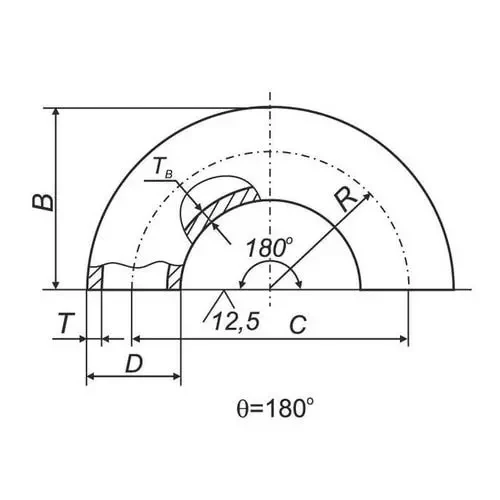 Отводы 180 в ВУС 15x21.3x3.2 мм 09Г2С ГОСТ 17375-2001 - фото 1 - id-p108727041