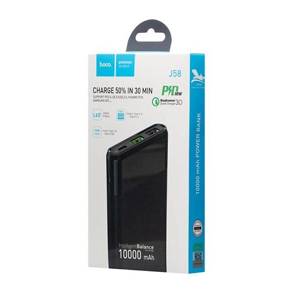 POWER BANK HOCO J58 10000 мач, 2 USB, Quick Charge 3.0 - фото 1 - id-p108746932