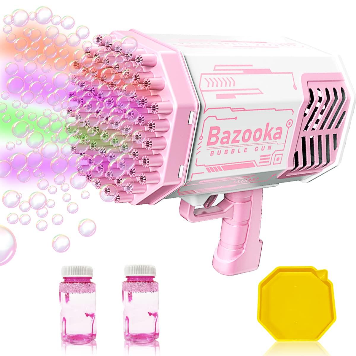 Rocket Bubble Gun Ракетный мыльный пистолет, 69 отверстий, розовый