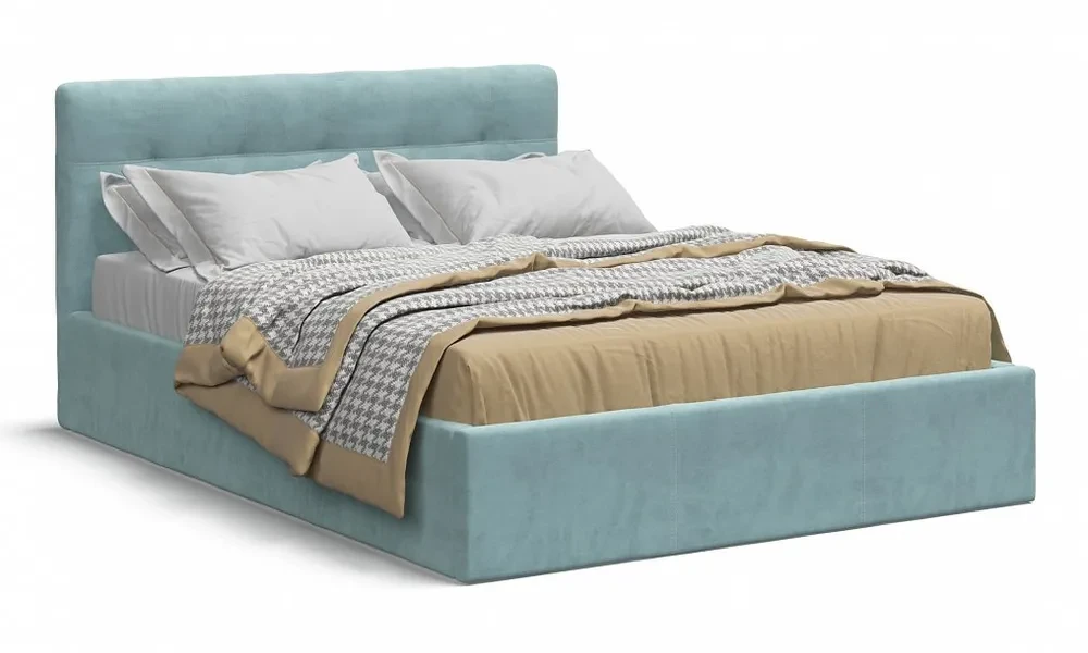 Двуспальная кровать Белла велюр Monolit (О), 140х200 см - фото 1 - id-p108749510